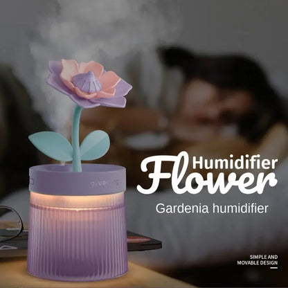 Humidifier Small Home Bedroom Office Desktop Dorm Quiet Mini Usb Hydrating Water Purification Spray Flowers Shape Humidifiers