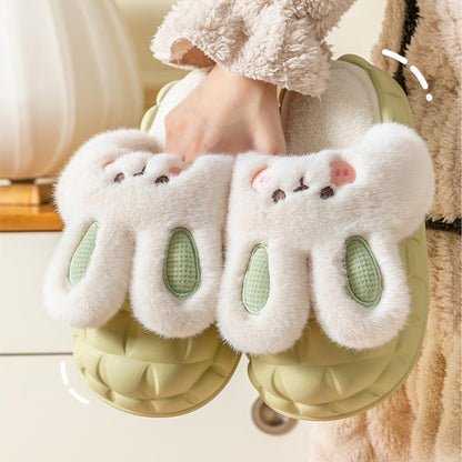 Mr & Mrs Buns Winter Fuzzy Slippers