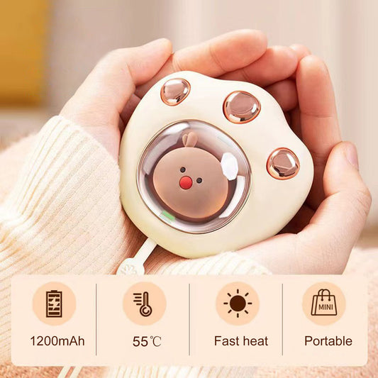 Mini Electric Hand Warmer Cat Paw Cute Claw Winter Heater Quick Heating USB Rechargeable Pocket Portable Small Mini Hands Warmer