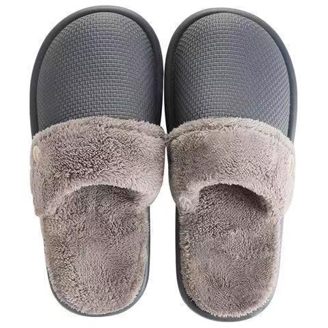 Winter Home Slippers Detachable Washable Sole