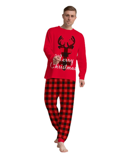 Christmas Matching Pajamas Set for Family Elk Top